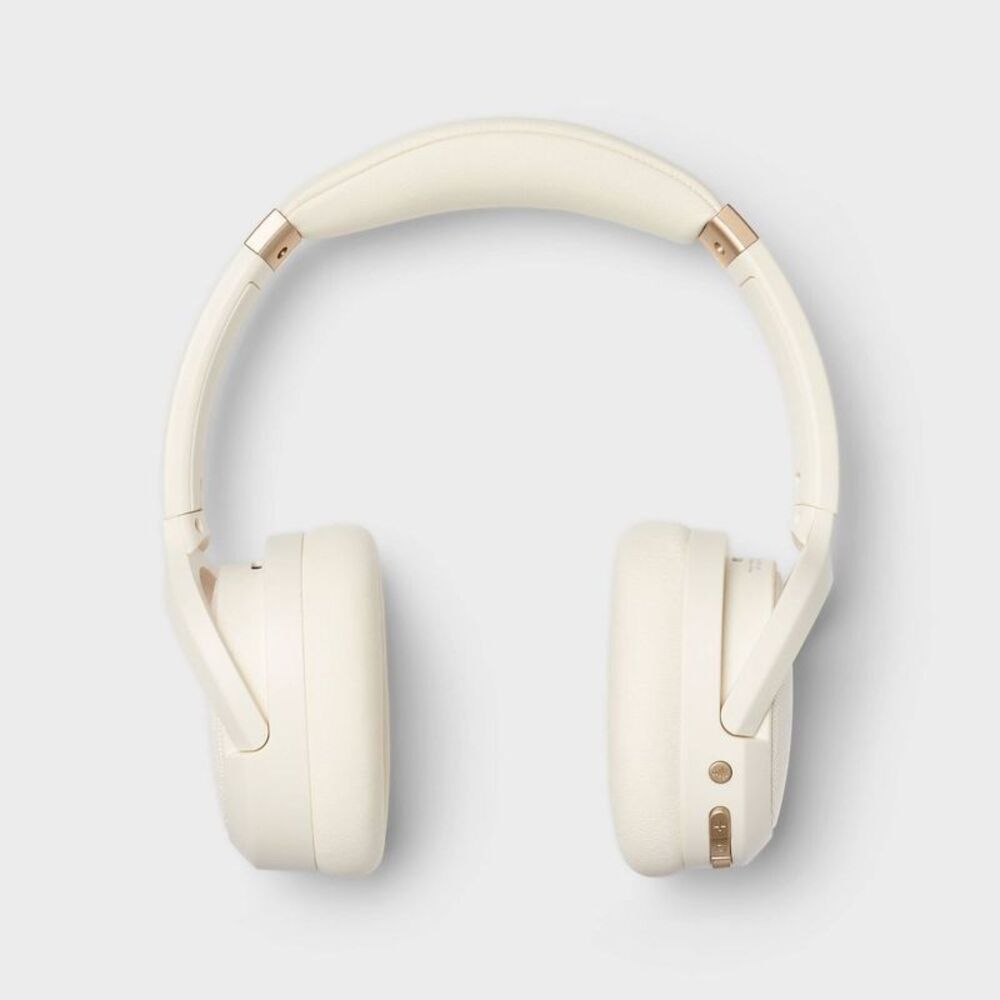 Active Noise Canceling Bluetooth Wireless Over Ear Headphones - heyday White